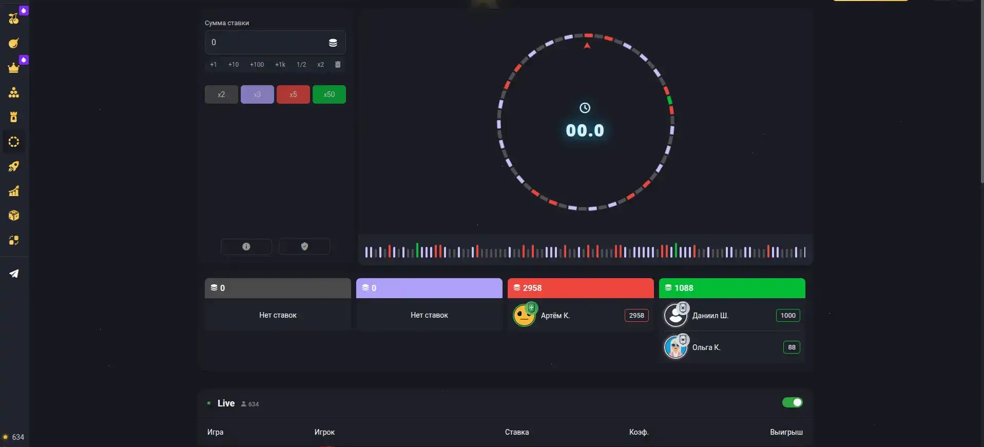 Интерфейс личного кабинета 1хслотс казино